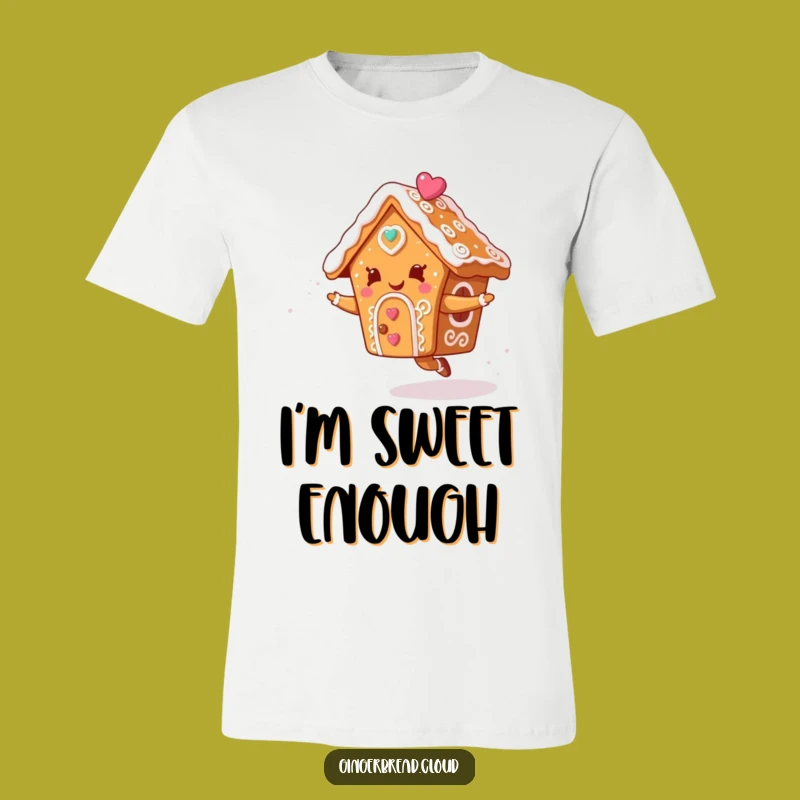 Funny Gingerbread House Sky Dance T-Shirt - Merry Icing Swirls Holiday Tee Gift