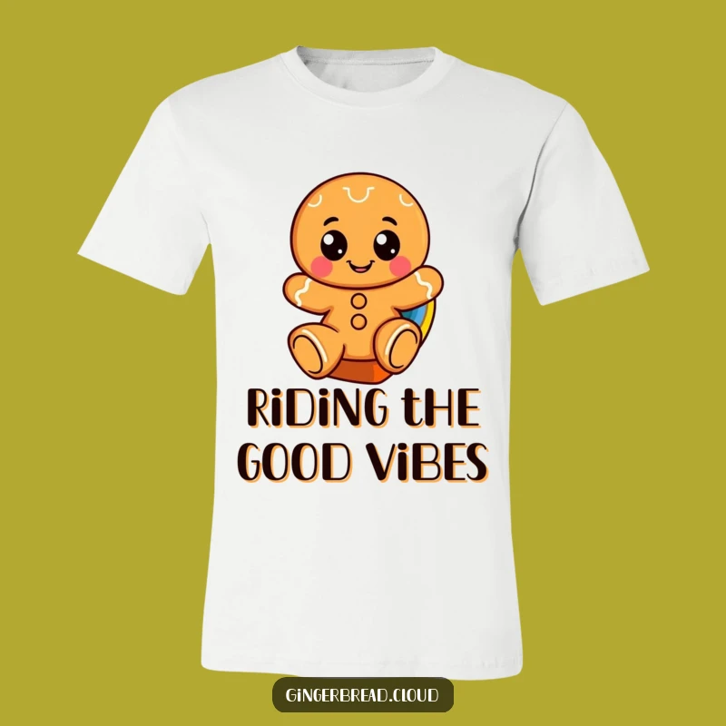 Funny Gingerbread Rainbow T-Shirt: Happy Slide Adventure, Whimsical Humorous Gift