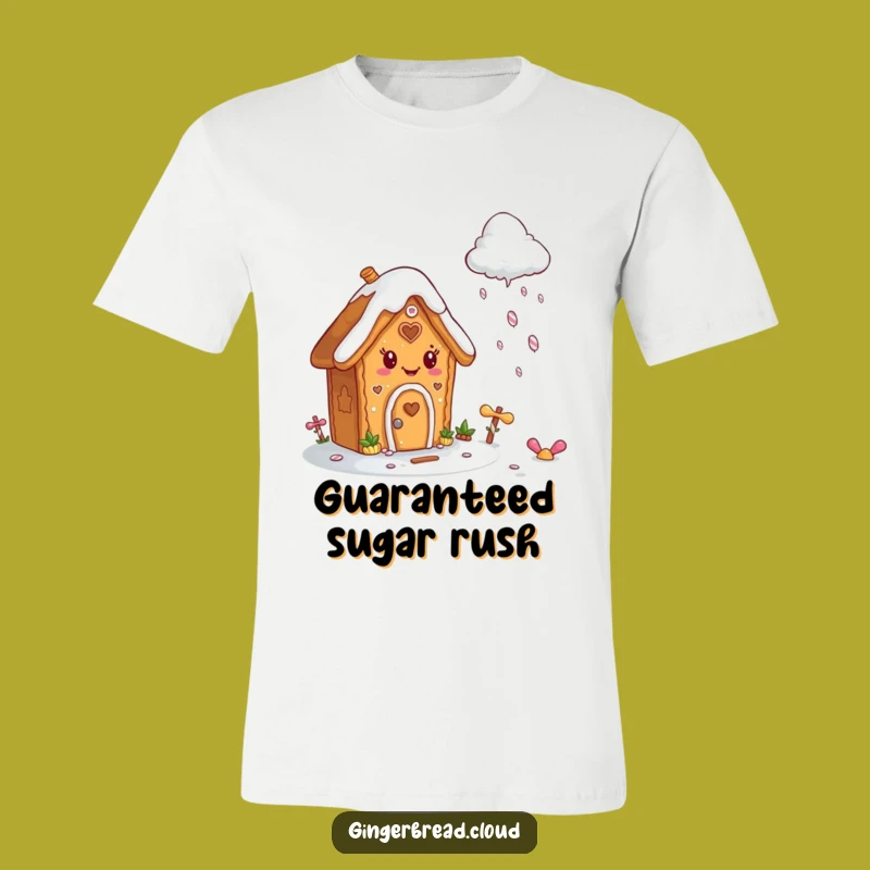 Funny Gingerbread House T-Shirt: Candy Rain Delight, Awesome Humorous Gift