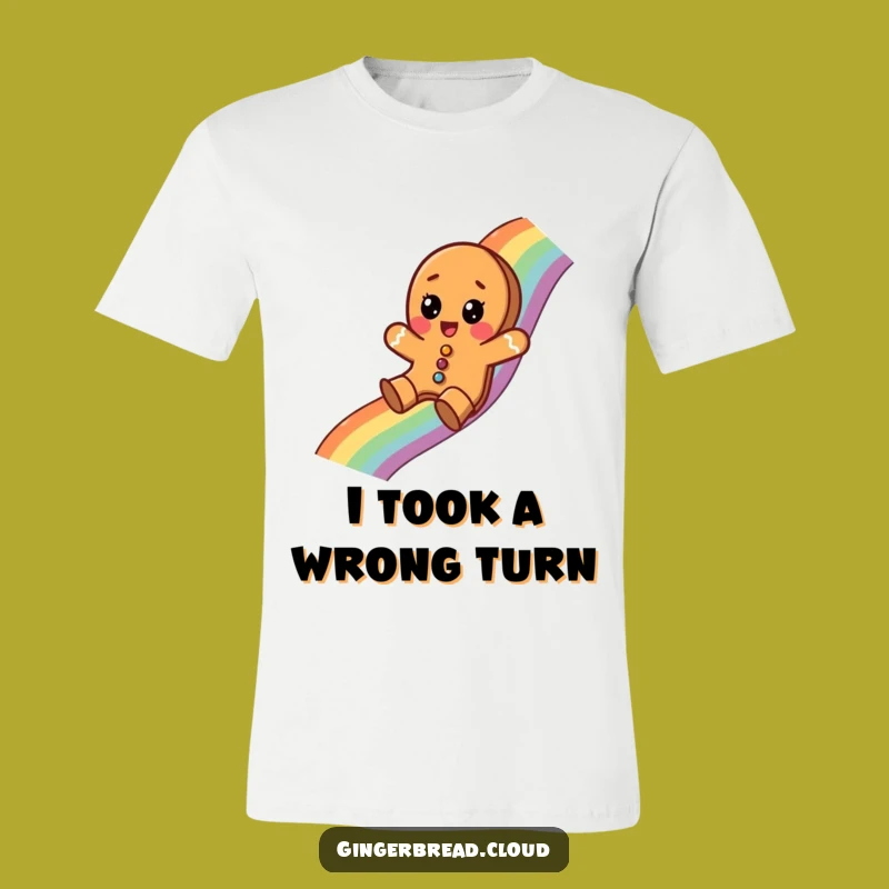 Funny Gingerbread Rainbow Surprise T-Shirt - Whimsical Holiday Humor