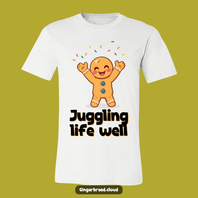 Funny Gingerbread Sprinkle Juggler T-Shirt: Wear Your Joy!