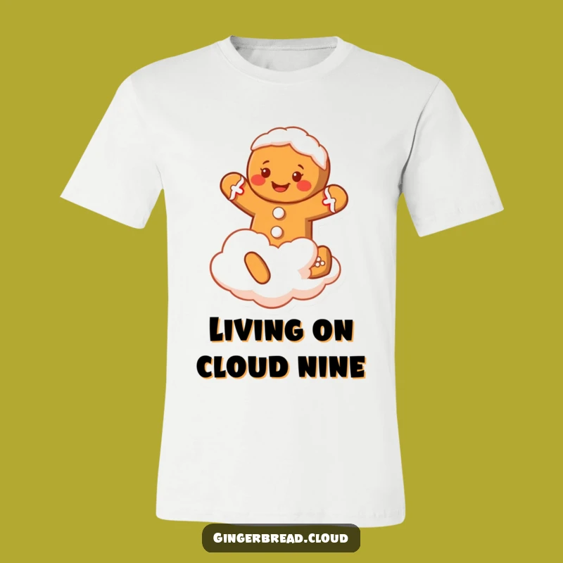Funny Gingerbread Man T-Shirt: Cloud Hopper Tee, a Playful Funny Gift