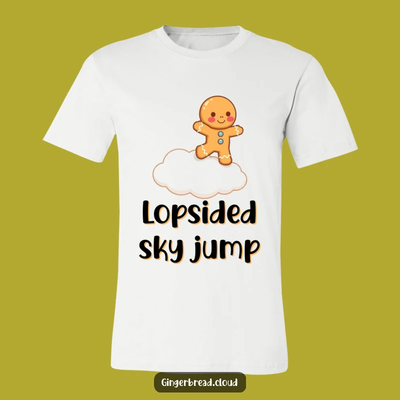 Funny Gingerbread Man Cloud Hop Tee: Hilarious Whimsical Apparel Gift