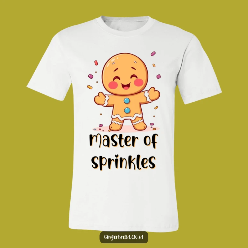 Funny Gingerbread Juggler Candy Sprinkles T-Shirt - Playful Apparel
