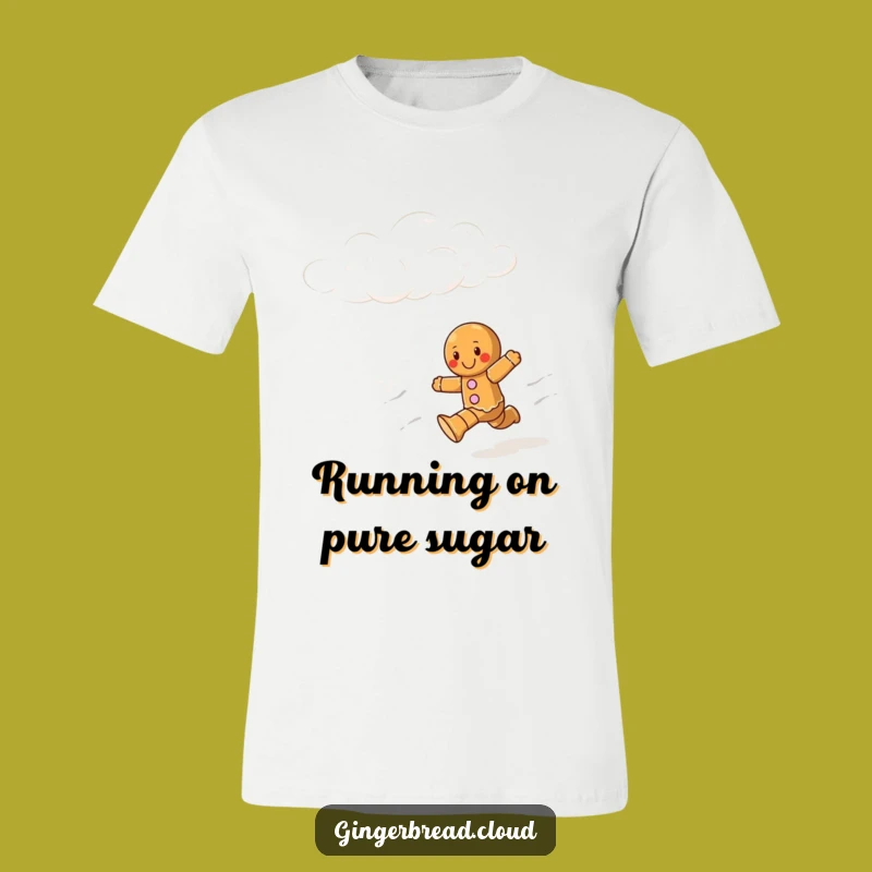 Funny Gingerbread Runner T-Shirt: Adorable Celestial Jogging Tee, Ideal Funny Gift for Adults