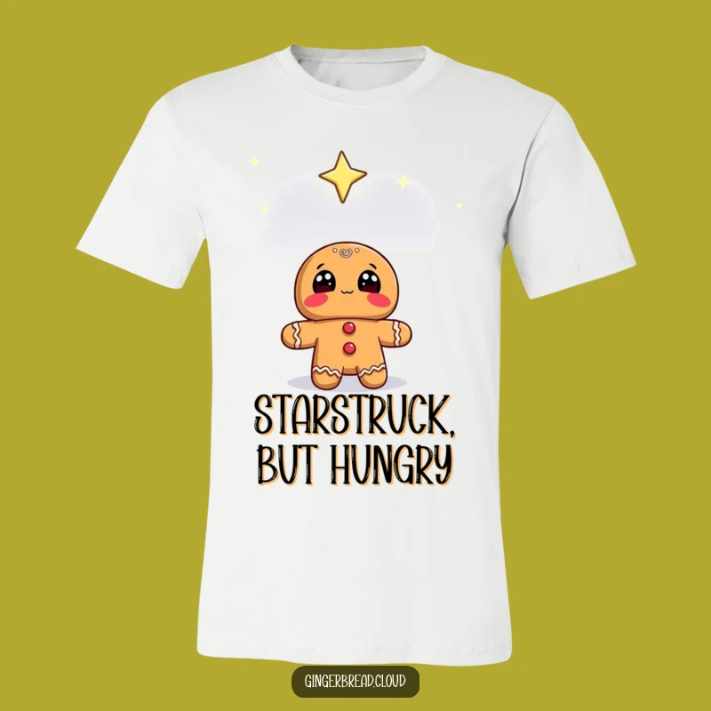 Funny Starry Sky Gingerbread T-Shirt - Dreamy Character Tee!