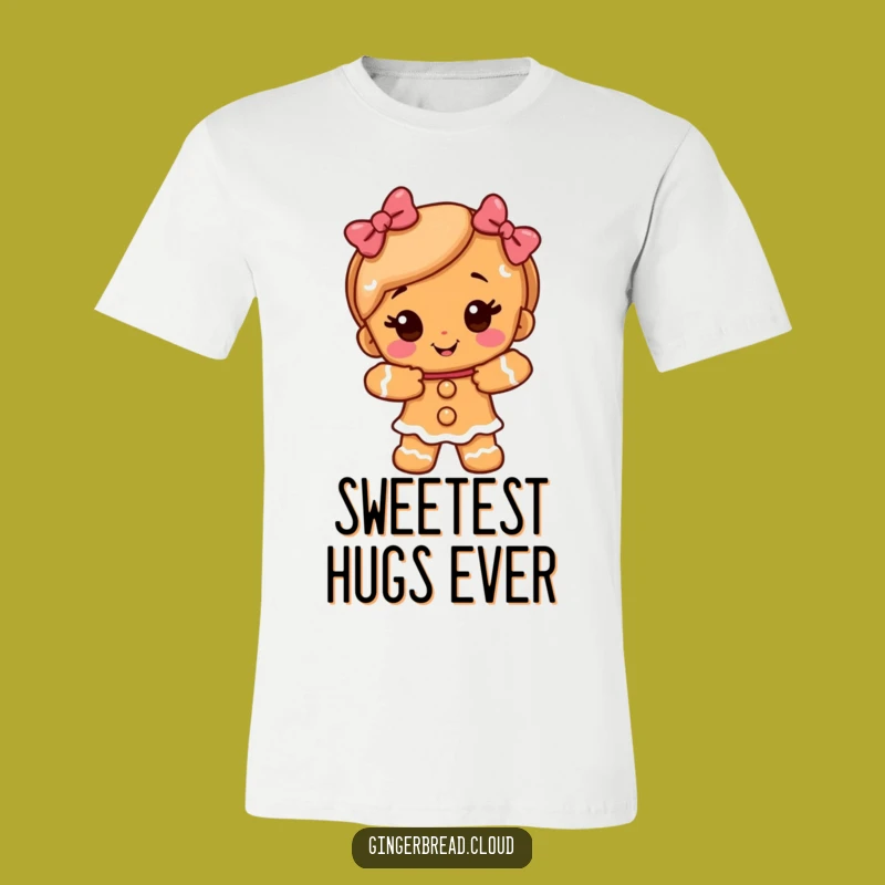 Funny Gingerbread Girl Hug T-Shirt - Share Sweetness Everywhere
