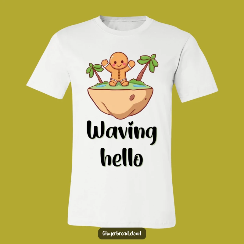 Funny Gingerbread Island T-Shirt: Cheerful Character Adventure Tee Gift
