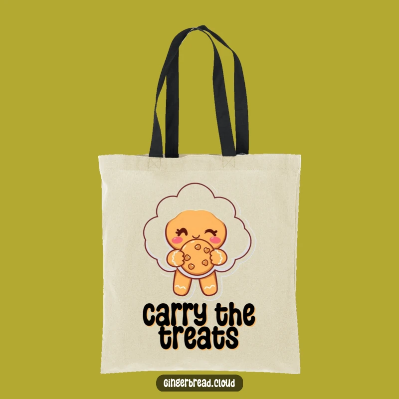 Funny Gingerbread Cloud Tote Bag - Carry Cookies & Winks Everywhere