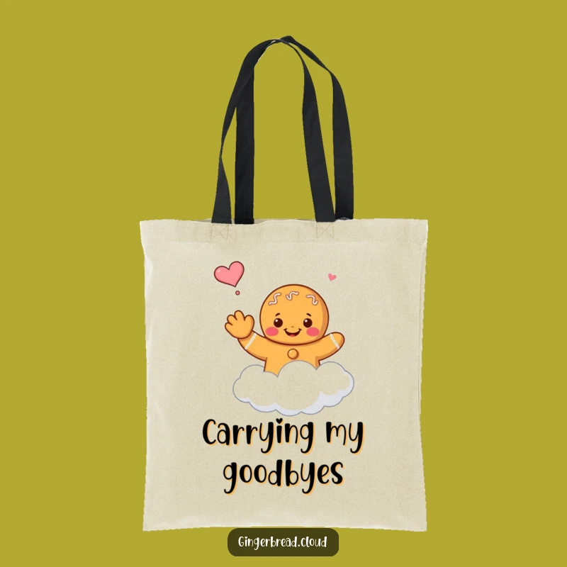 Funny Floating Gingerbread Tote Bag - Farewell Cloud Carryall!