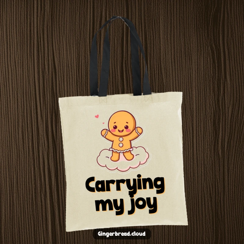 Funny gingerbread dancer tote bag, practical and humorous accessory for carrying joyful items.