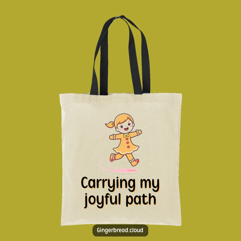 Funny Gingerbread Woman Tote Bag: Carry Joyful Frosting Trails & Sweet Style Gift