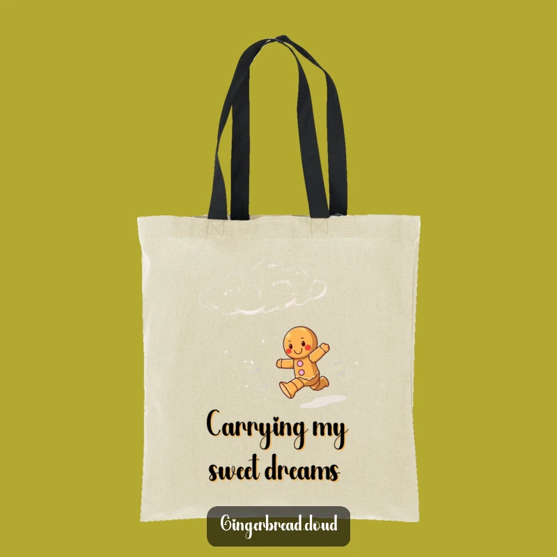Funny Gingerbread Runner Tote Bag: Carry Your Laughs Sky High, Perfect Shopping Companion