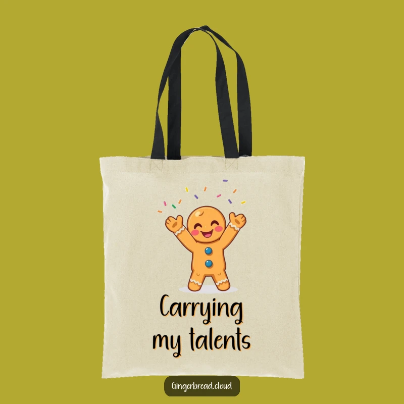 Funny Gingerbread Sprinkle Tote Bag: Carry Your Fun Everywhere