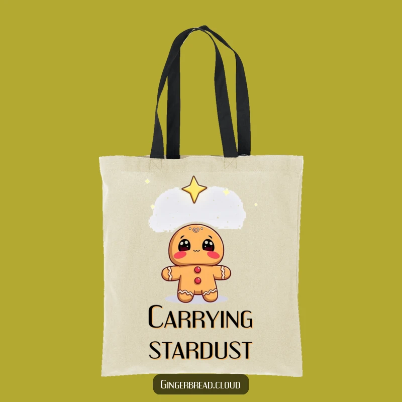 Funny Starry Sky Gingerbread Tote Bag - Celestial Character Carryall!