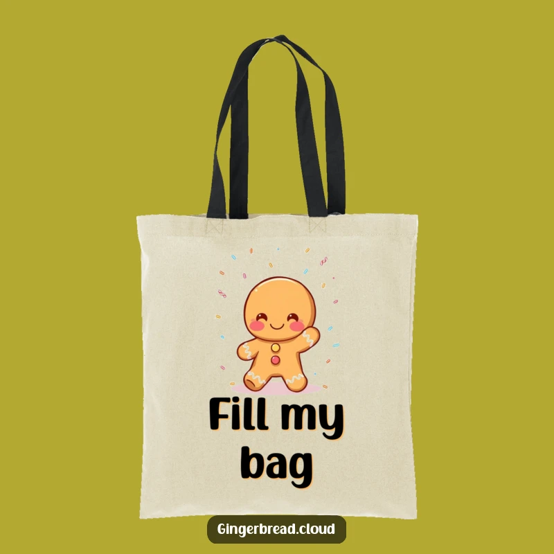 Funny Gingerbread Sprinkle Catcher Tote Bag - Chic & Sweet Carry-all Gift