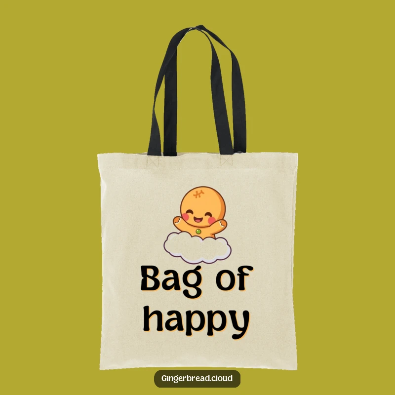 Funny Giggling Gingerbread Cloud Tote Bag - Carry Your Joy Everywhere