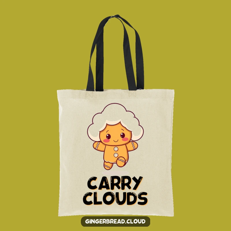 Funny Gingerbread Cloud Tote Bag - Carry Playful Vibes Everywhere