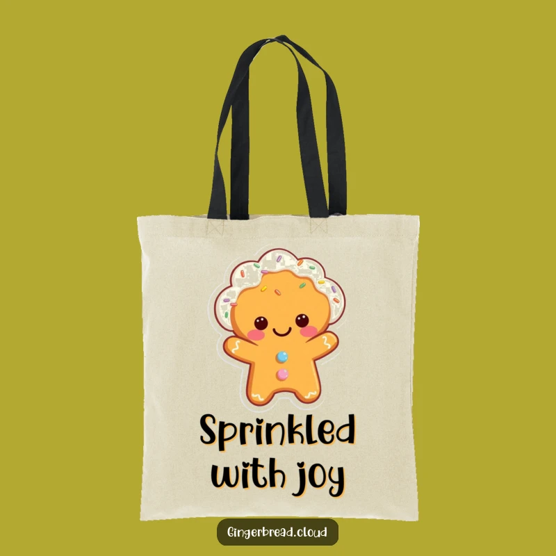 Funny Gingerbread Cloud Tote Bag - Carry Sweetness & Sprinkles Everywhere