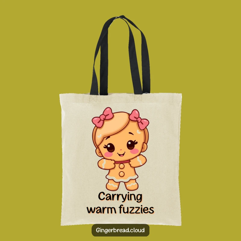 Funny Gingerbread Girl Hug Tote Bag - Carry Sweetness and Smiles