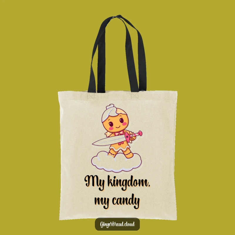 Funny Gingerbread Warrior Tote Bag: Carry Your Essentials with Sweet Heroic Flair, Great Gift